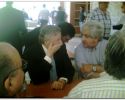 Néstor Kirchner y Piumato en la Confitería luego del acto